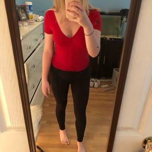 Soft Rouched red top